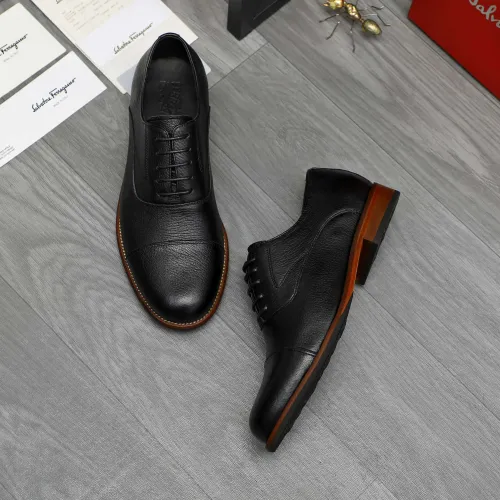 Replica Salvatore Ferragamo Leather Shoes For Men #1399162 $125.00 USD for Wholesale