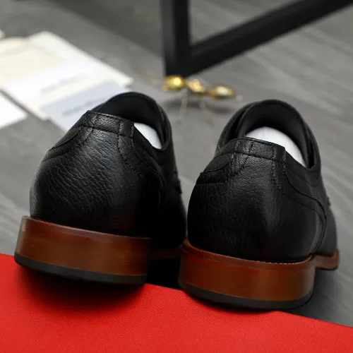 Replica Salvatore Ferragamo Leather Shoes For Men #1399163 $125.00 USD for Wholesale