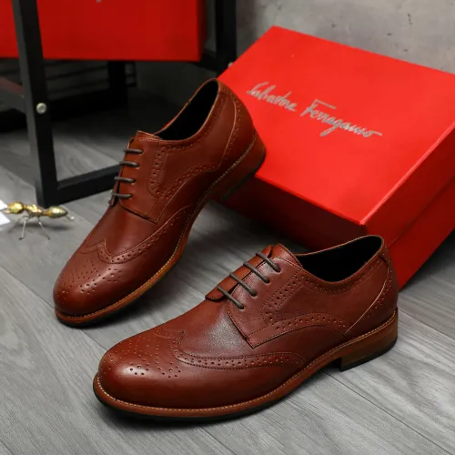 Salvatore Ferragamo Leather Shoes For Men #1399167, $125.00 USD, [ITEM#1399167], Salvatore Ferragamo Leather Shoes