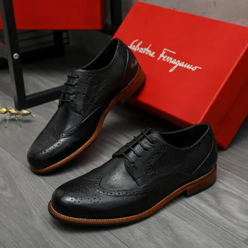 Salvatore Ferragamo Leather Shoes For Men #1399168