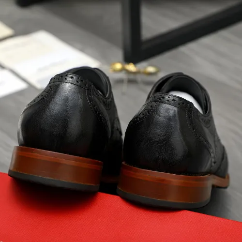 Replica Salvatore Ferragamo Leather Shoes For Men #1399168 $125.00 USD for Wholesale