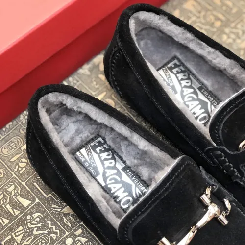 Replica Salvatore Ferragamo Leather Shoes For Men #1399437 $98.00 USD for Wholesale