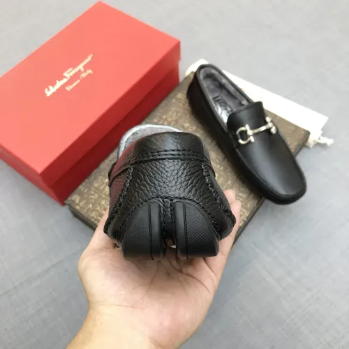 Replica Salvatore Ferragamo Leather Shoes For Men #1399438 $98.00 USD for Wholesale