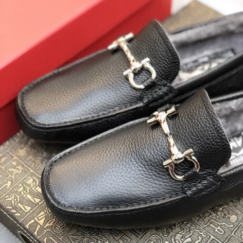 Replica Salvatore Ferragamo Leather Shoes For Men #1399438 $98.00 USD for Wholesale