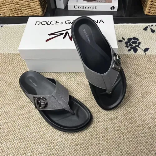 Replica Dolce & Gabbana D&G Slippers For Men #1399457 $60.00 USD for Wholesale