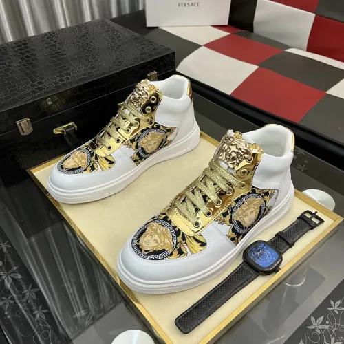 Replica Versace High Tops Shoes For Men #1399592 $82.00 USD for Wholesale