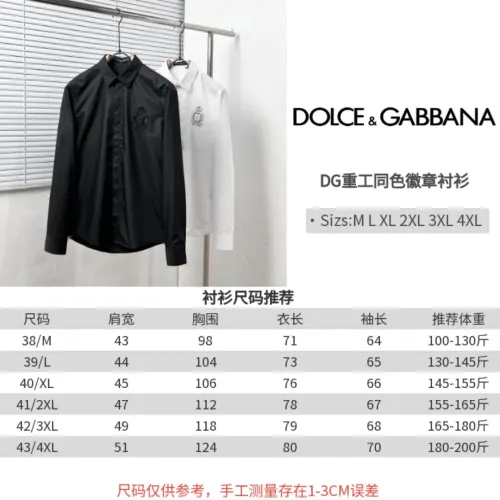 Replica Dolce & Gabbana D&G Shirts Long Sleeved For Men #1399668 $64.00 USD for Wholesale