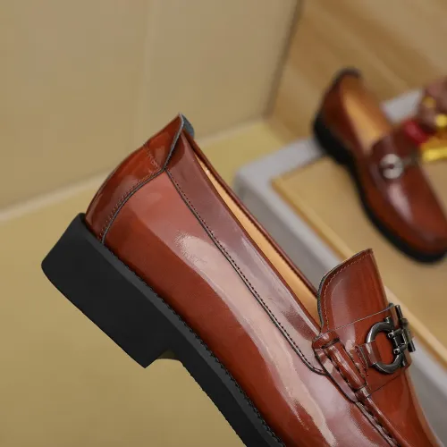 Replica Salvatore Ferragamo Leather Shoes For Men #1399786 $98.00 USD for Wholesale