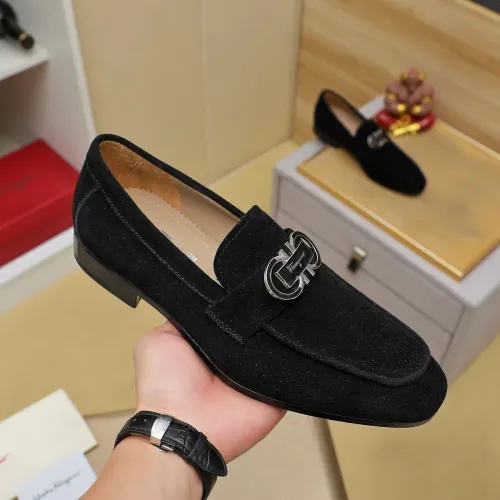 Replica Salvatore Ferragamo Leather Shoes For Men #1399793 $108.00 USD for Wholesale