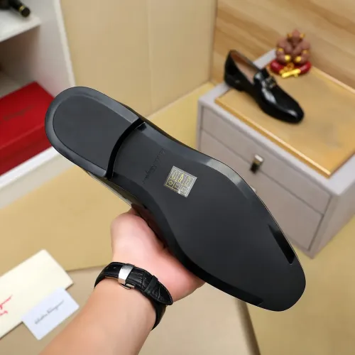 Replica Salvatore Ferragamo Leather Shoes For Men #1399798 $108.00 USD for Wholesale