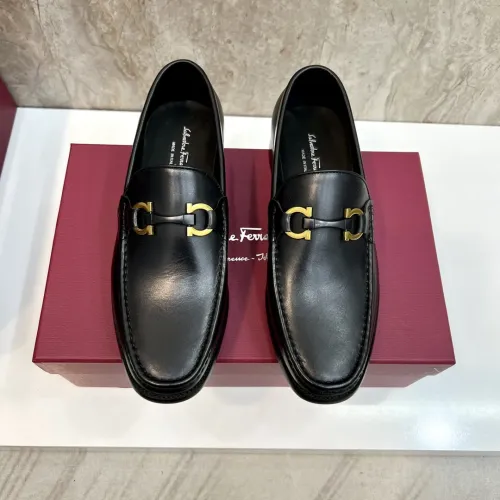 Replica Salvatore Ferragamo Leather Shoes For Men #1399988 $105.00 USD for Wholesale