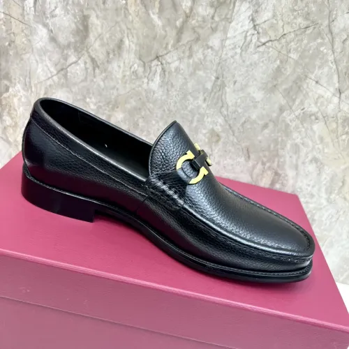 Replica Salvatore Ferragamo Leather Shoes For Men #1399990 $105.00 USD for Wholesale
