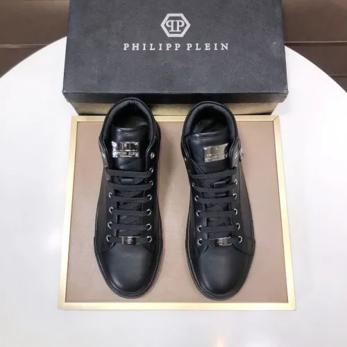 Replica Philipp Plein PP High Tops Shoes For Men #1400013 $88.00 USD for Wholesale