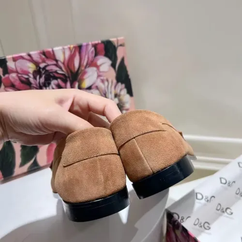 Replica Dolce & Gabbana D&G Leather Shoes For Women #1400753 $118.00 USD for Wholesale