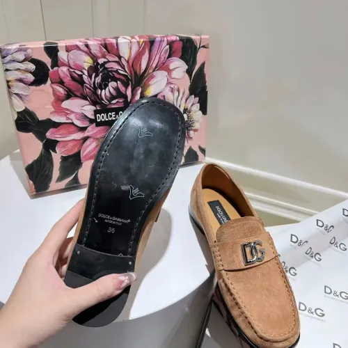 Replica Dolce & Gabbana D&G Leather Shoes For Women #1400753 $118.00 USD for Wholesale