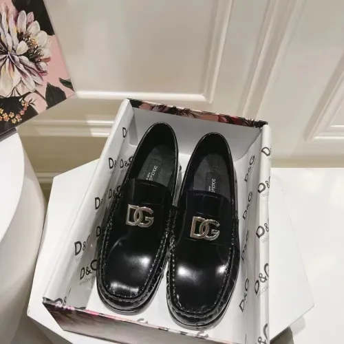 Replica Dolce & Gabbana D&G Leather Shoes For Women #1400755 $118.00 USD for Wholesale