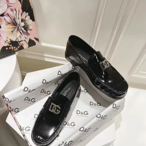 Replica Dolce & Gabbana D&G Leather Shoes For Women #1400755 $118.00 USD for Wholesale