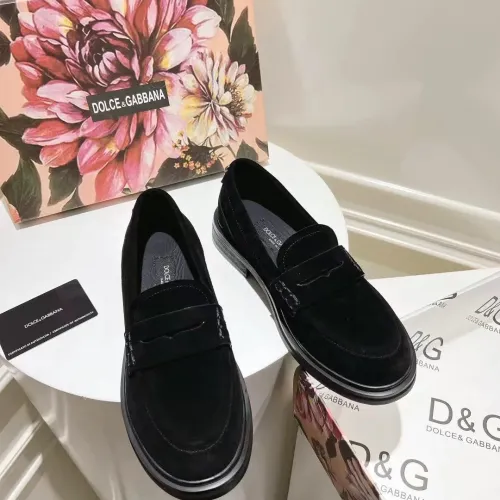 Replica Dolce & Gabbana D&G Leather Shoes For Women #1400758 $122.00 USD for Wholesale