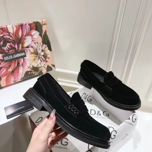 Replica Dolce & Gabbana D&G Leather Shoes For Women #1400758 $122.00 USD for Wholesale