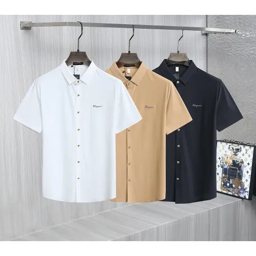 Replica Salvatore Ferragamo Shirts Short Sleeved For Men #1402767 $52.00 USD for Wholesale
