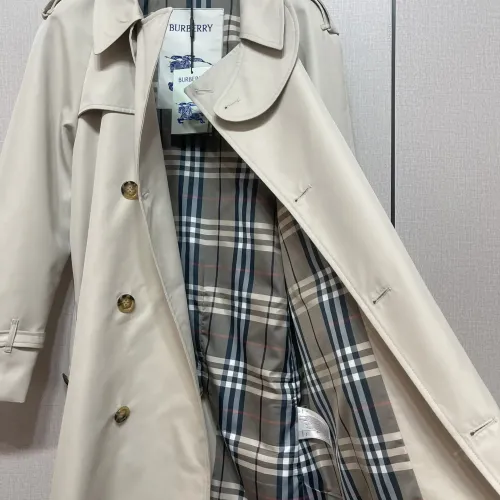 Replica Burberry Trench Coat Long Sleeved For Women #1403345 $202.00 USD for Wholesale