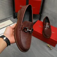 $125.00 USD Salvatore Ferragamo Leather Shoes For Men #1399156