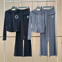 $102.00 USD Chrome Hearts Tracksuits Long Sleeved For Women #1400431