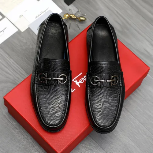 Replica Salvatore Ferragamo Leather Shoes For Men #1408684 $85.00 USD for Wholesale