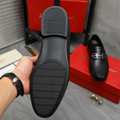 Replica Salvatore Ferragamo Leather Shoes For Men #1408684 $85.00 USD for Wholesale