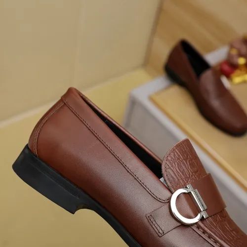 Replica Salvatore Ferragamo Leather Shoes For Men #1408689 $88.00 USD for Wholesale