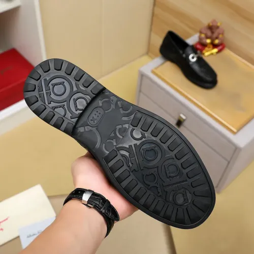 Replica Salvatore Ferragamo Leather Shoes For Men #1408691 $88.00 USD for Wholesale