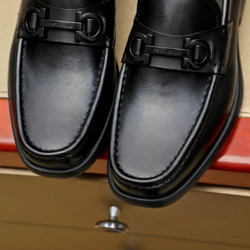 Replica Salvatore Ferragamo Leather Shoes For Men #1408693 $85.00 USD for Wholesale