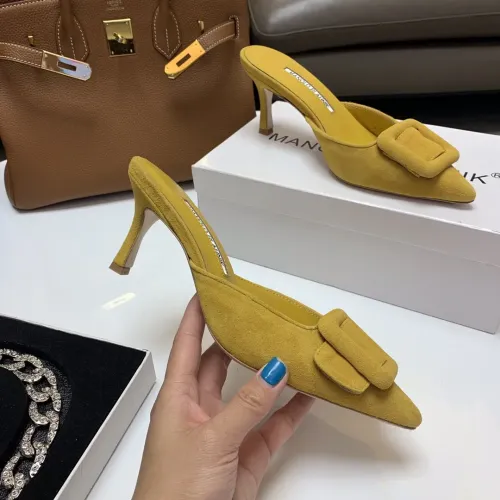 Replica Manolo Blahnik Slippers For Women #1409574 $96.00 USD for Wholesale