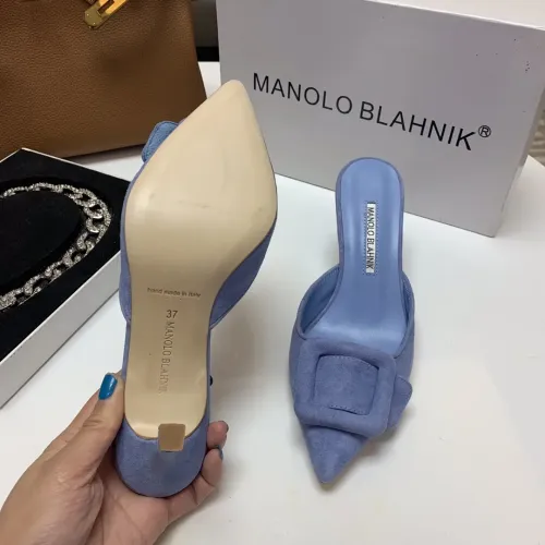 Replica Manolo Blahnik Slippers For Women #1409576 $96.00 USD for Wholesale