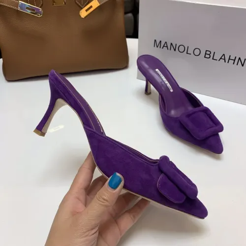 Replica Manolo Blahnik Slippers For Women #1409580 $96.00 USD for Wholesale