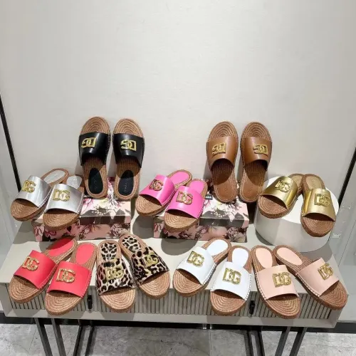 Replica Dolce & Gabbana D&G Slippers For Women #1409662 $88.00 USD for Wholesale