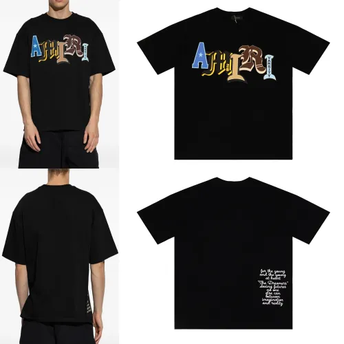 Replica Amiri T-Shirts Short Sleeved For Unisex #1412155 $32.00 USD for Wholesale