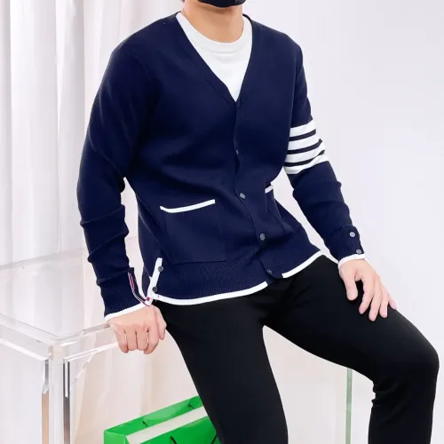 Replica Thom Browne TB Sweaters Long Sleeved For Men #1412845 $98.00 USD for Wholesale