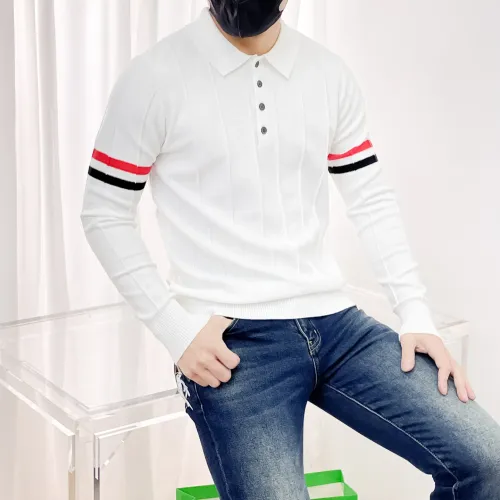 Replica Thom Browne TB Sweaters Long Sleeved For Men #1412847 $85.00 USD for Wholesale