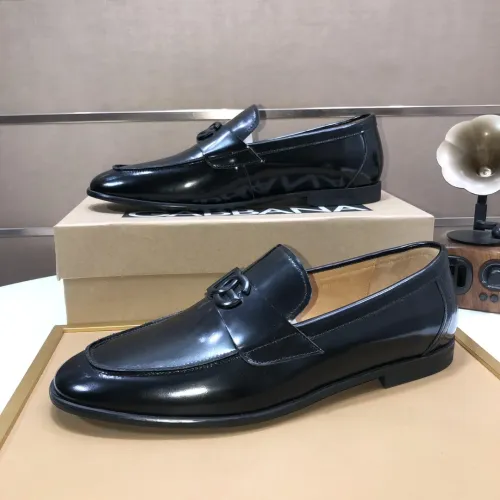 Replica Dolce & Gabbana D&G Leather Shoes For Men #1415798 $98.00 USD for Wholesale