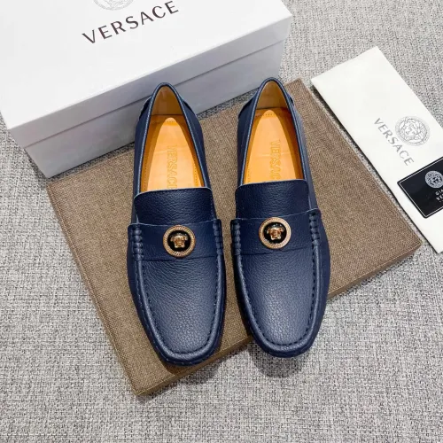 Replica Versace Leather Shoes For Men #1416055 $85.00 USD for Wholesale