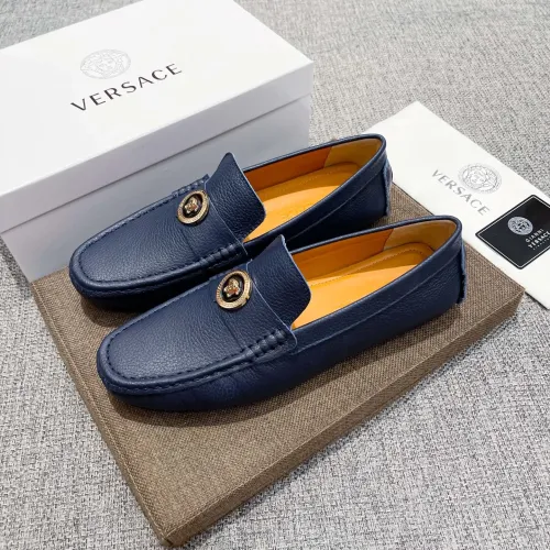 Replica Versace Leather Shoes For Men #1416055 $85.00 USD for Wholesale