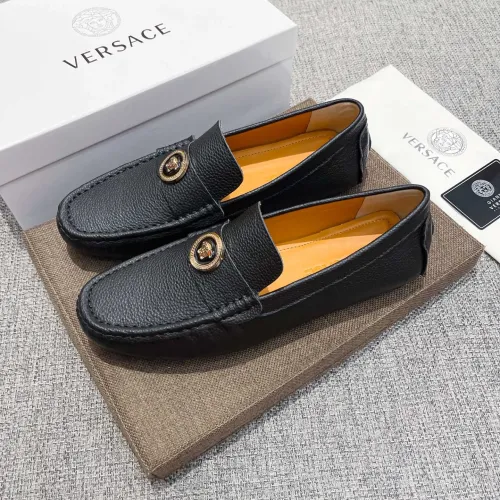 Replica Versace Leather Shoes For Men #1416056 $85.00 USD for Wholesale