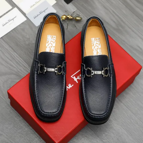Replica Salvatore Ferragamo Leather Shoes For Men #1416443 $98.00 USD for Wholesale