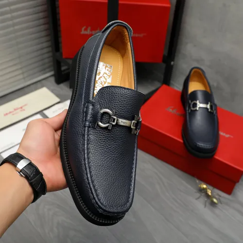 Replica Salvatore Ferragamo Leather Shoes For Men #1416443 $98.00 USD for Wholesale