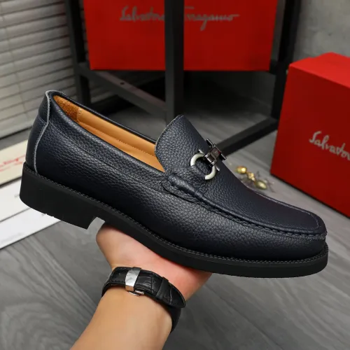 Replica Salvatore Ferragamo Leather Shoes For Men #1416443 $98.00 USD for Wholesale