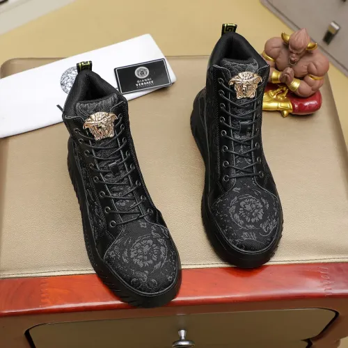 Replica Versace High Tops Shoes For Men #1416495 $85.00 USD for Wholesale