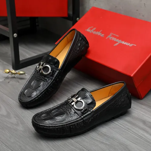 Replica Salvatore Ferragamo Leather Shoes For Men #1416523 $76.00 USD for Wholesale