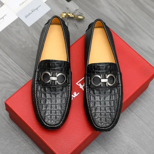 Replica Salvatore Ferragamo Leather Shoes For Men #1416524 $76.00 USD for Wholesale