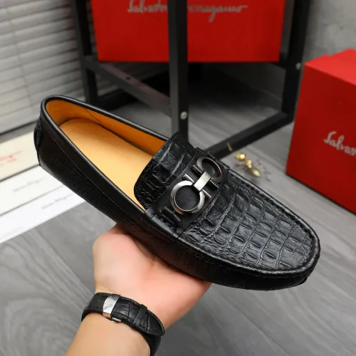Replica Salvatore Ferragamo Leather Shoes For Men #1416524 $76.00 USD for Wholesale